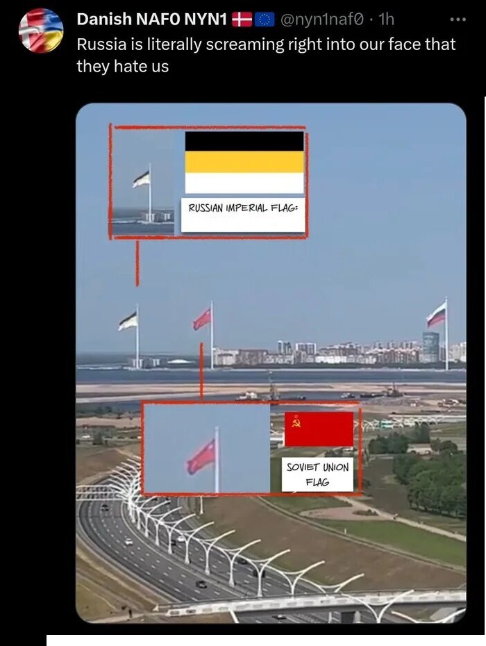 Перевод:  Россия буквально кричит нам прямо в лицо, что ненавидит.