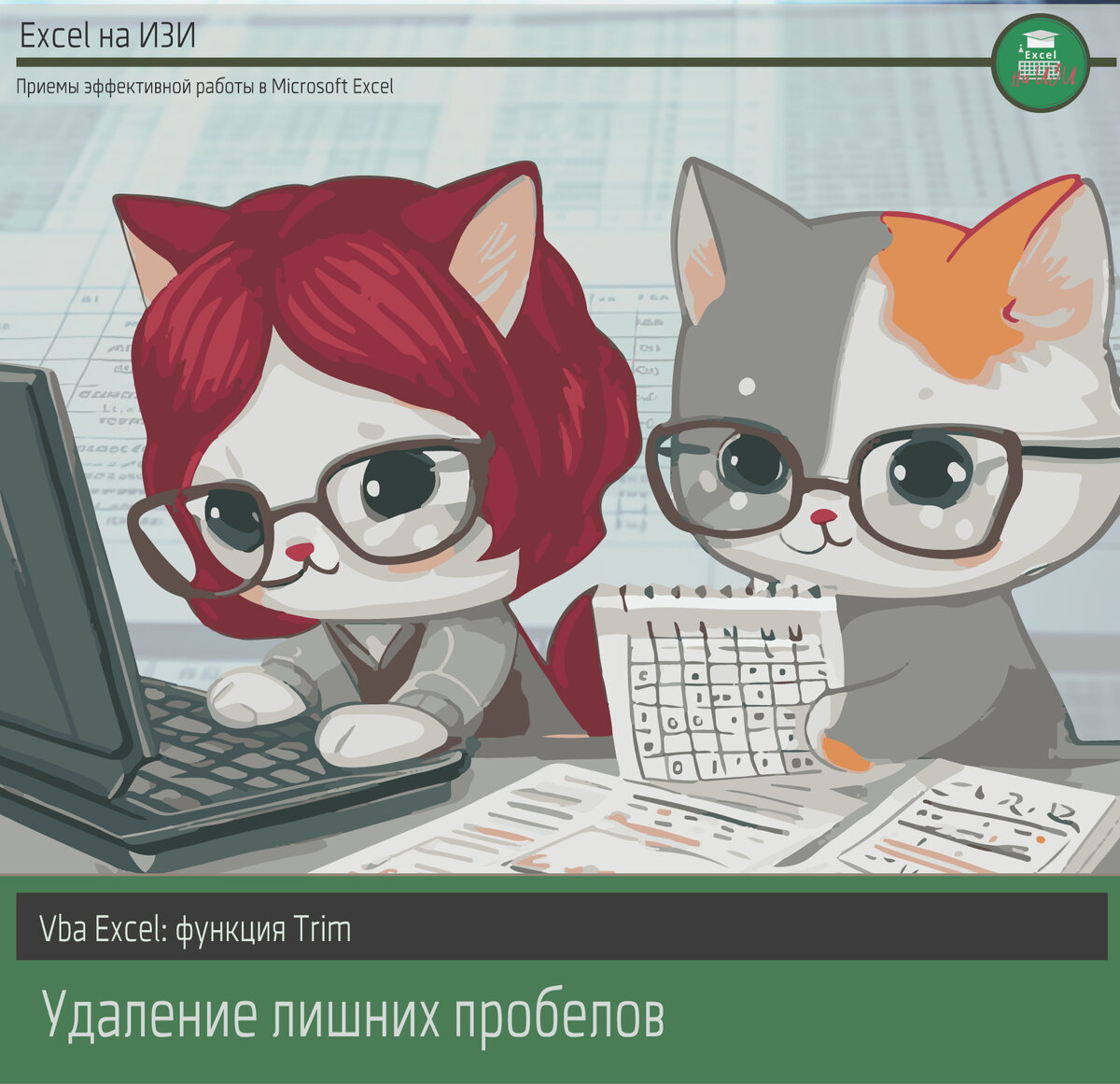 Vba Excel: функция Trim. Удаление лишних пробелов