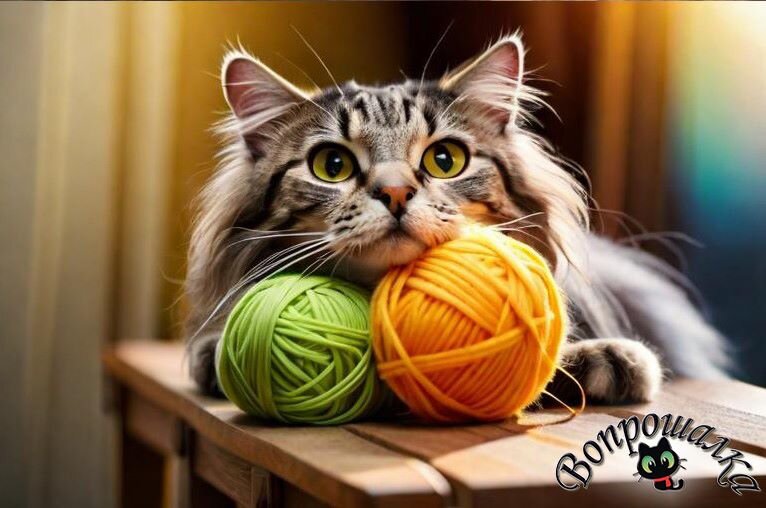 А что, разве не для любимой кошки созданы эти веселые моточки?