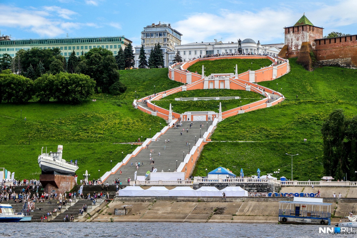 Что посетить в нижнем. Чкаловская лестница Нижний Новгород 2021. Чкаловская лестница Нижний. Нижний Новгород лестница Чкалова. Чкаловская лестница 2021.