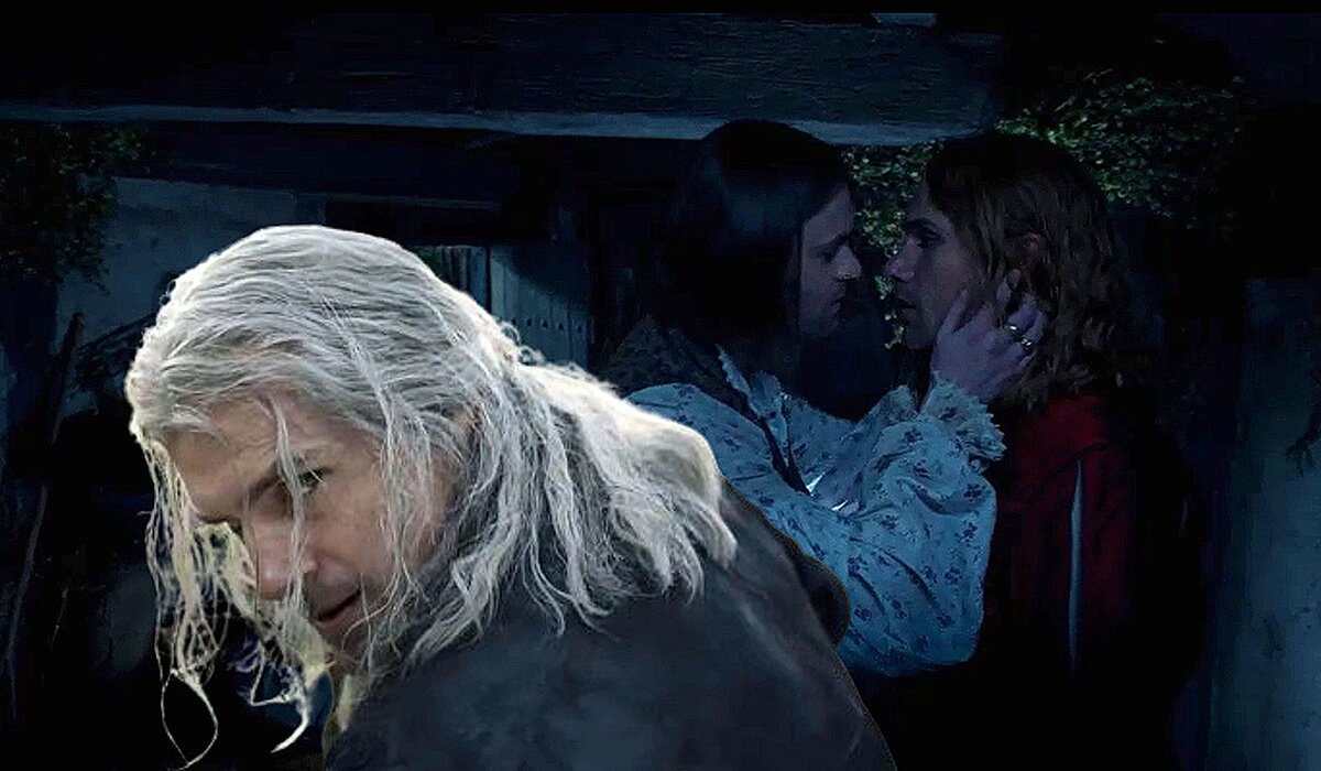 Почти любовный треугольник: Геральт, Лютик и Радовид. 