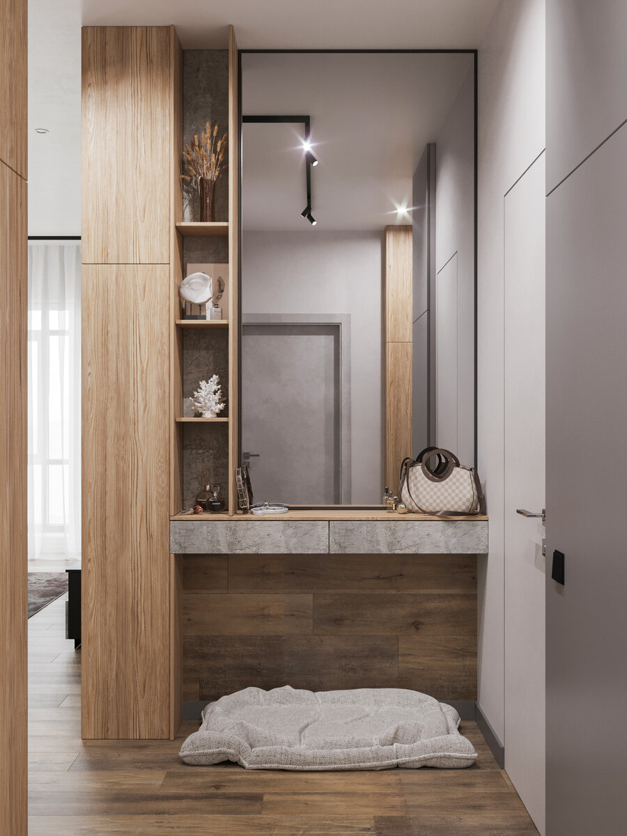 В прихожей предусмотрено местечко для домашнего любимца