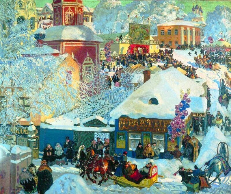 «Зима. Масленичное катание» 1919