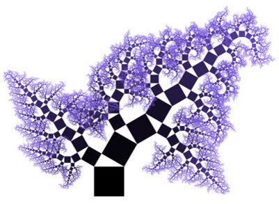 Пифагорово дерево (изображение с сайта https://www.qitepinmath.org/en/math-articles/let-s-plant-pythagoras-trees/) 