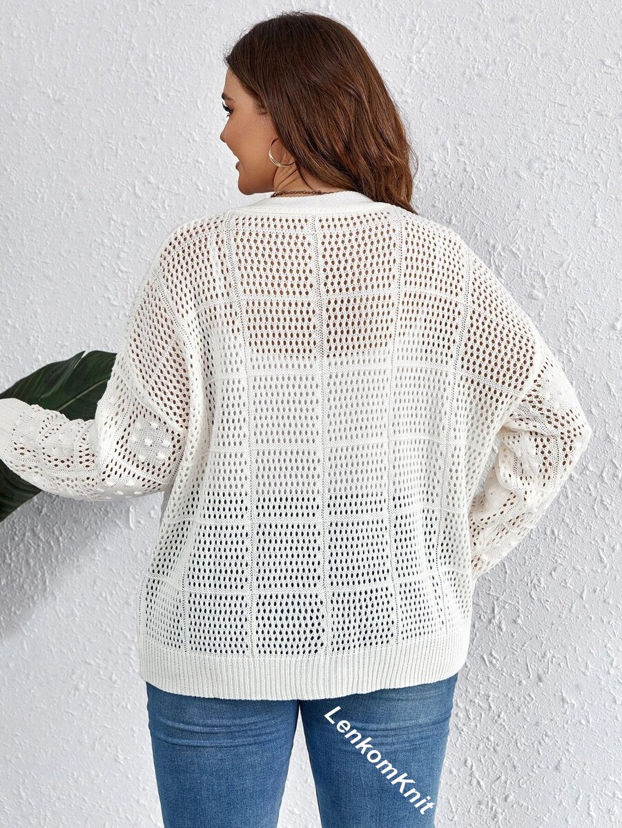 Квадратные мотивы спицами. Схема узора - Вязание спицами LenkomKnit