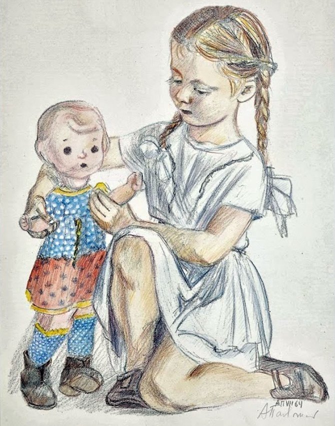 А. Пахомов "Первые шаги" источник: https://ambilive.ru/articles/280-hudozhniki-rossii-aleksei-pahomov.html