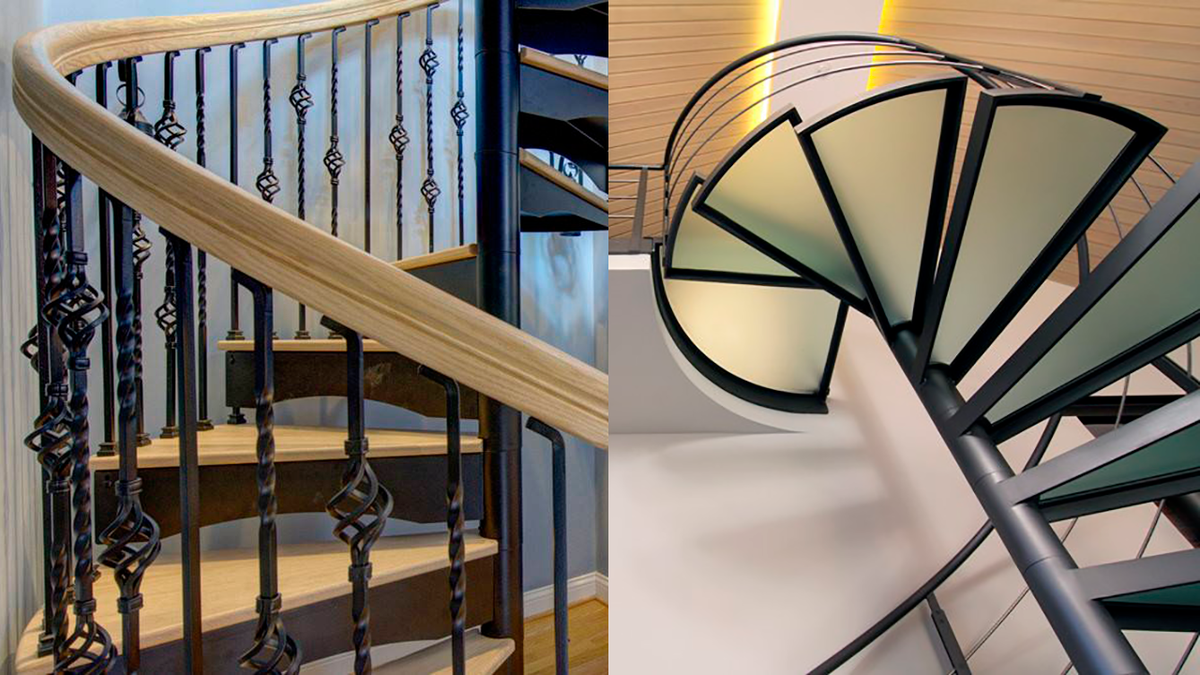 Фото винтовых лестничных пролетов