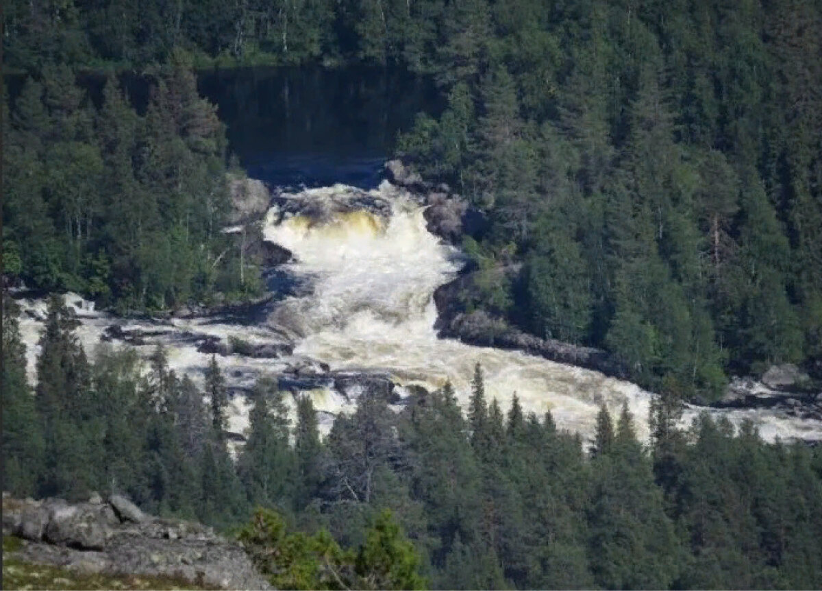 Водопад Кивакка Карелия