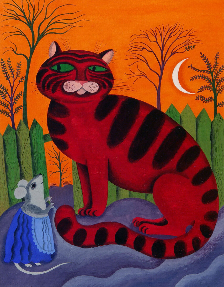  Иллюстрация к детской книге, художник Д. Хайкин. 1974—1980. Бумага, гуашь