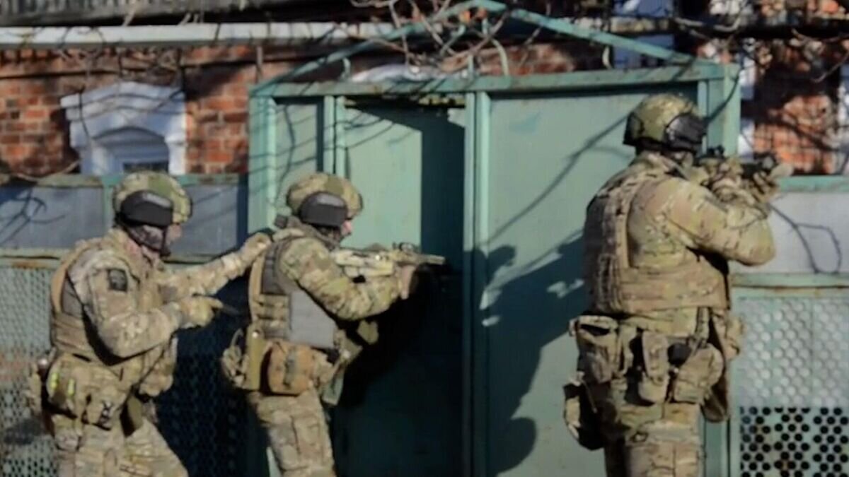    Кадры задержания диверсантов за подготовку покушения на представителей администрации Бердянска© РИА Новости