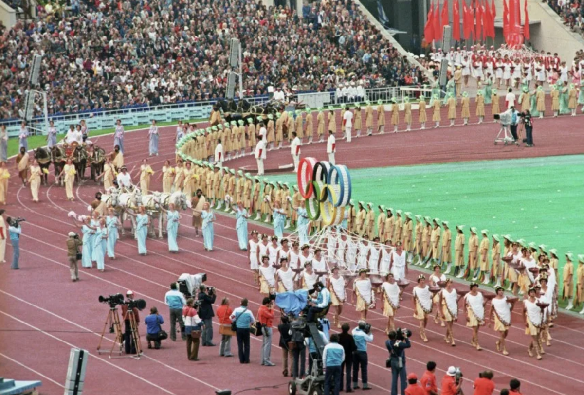 Олимпийский москва открытие. Церемония открытия Олимпийских игр 1980 Москва.