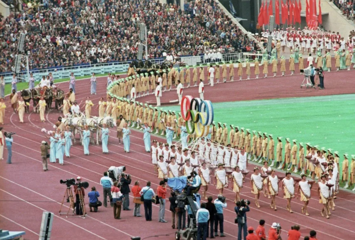 Церемония открытия 1980. Церемония открытия Олимпийских игр 1980 Москва.