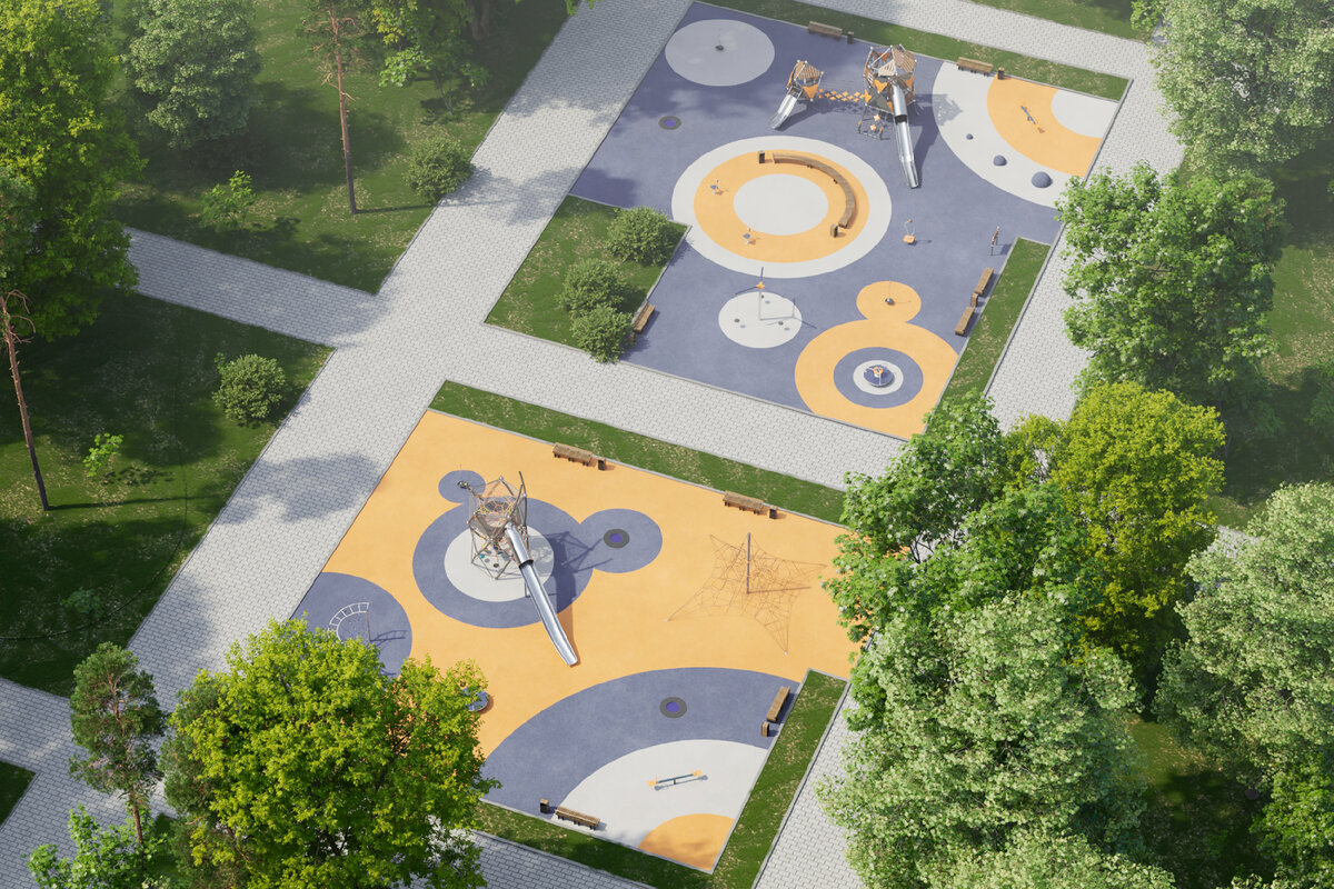 3d-визуализация проекта детской площадки Шелби