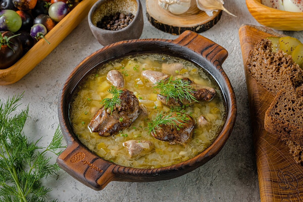    Рассольник с потрохами