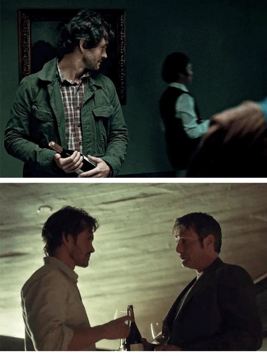 Ганнибал Лектер, Уилл Грэм, вино из 1-го сезона в 3-ем сезоне (Нет)