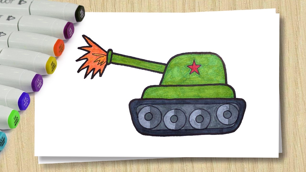 Картинки танков для срисовки карандашом