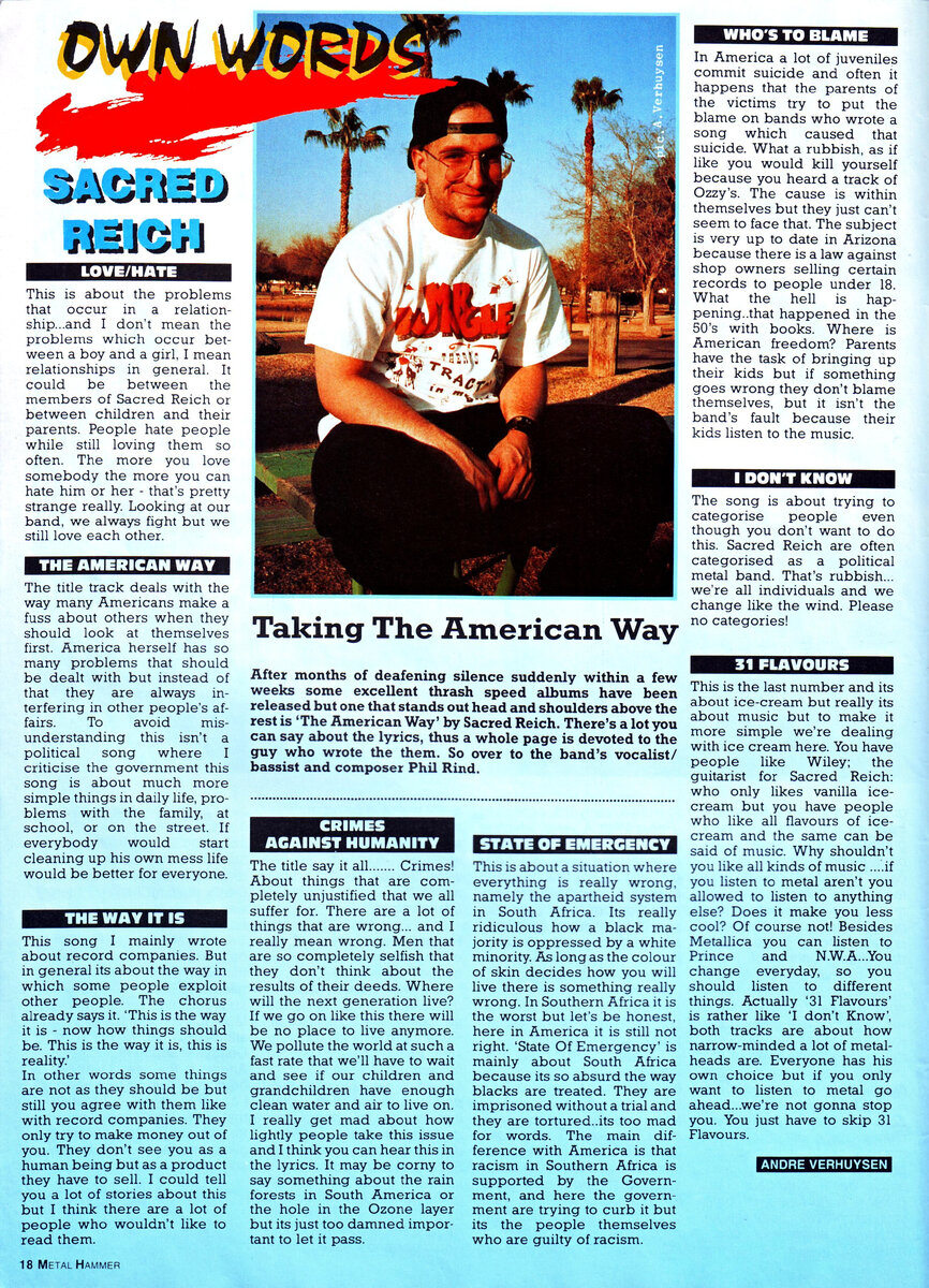 Страница журнала Metal Hammer