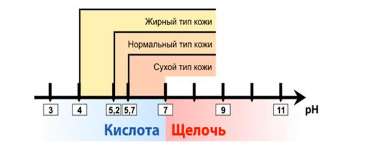 Показатель кислотности PH кожи. Шкала PH кожи. Кислотно щелочной баланс кожи лица. Кислотно-щелочной баланс кожи нормального типа. Кислотность кожи