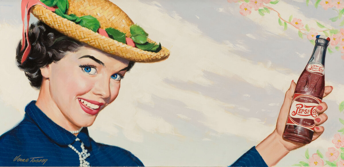 Реклама Pepsi-Cola, художник Verney Tossey