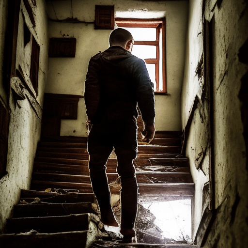 Руслан медленно поднимался по скрипучим, холодным ступенькам старого дома, его сердце бешено колотилось в груди. 