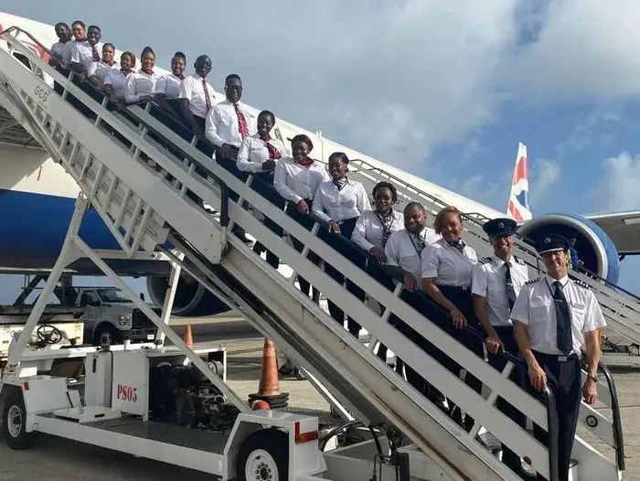 Все бортпроводники и пилоты на рейсах British Airways были чернокожими. Фото: British Airways