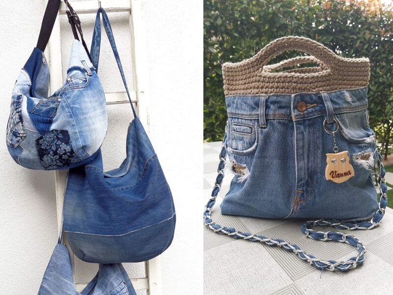 Подборка идей и мастер-классов по пошиву сумок из старых джинсов