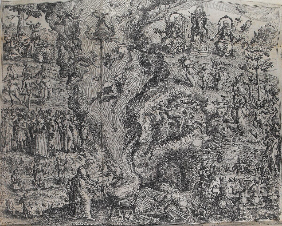 Иллюстрация из книги де Ланкра "Tableau de l’Inconstance des Mauvais Anges et Demons". Источник: pinimg.com