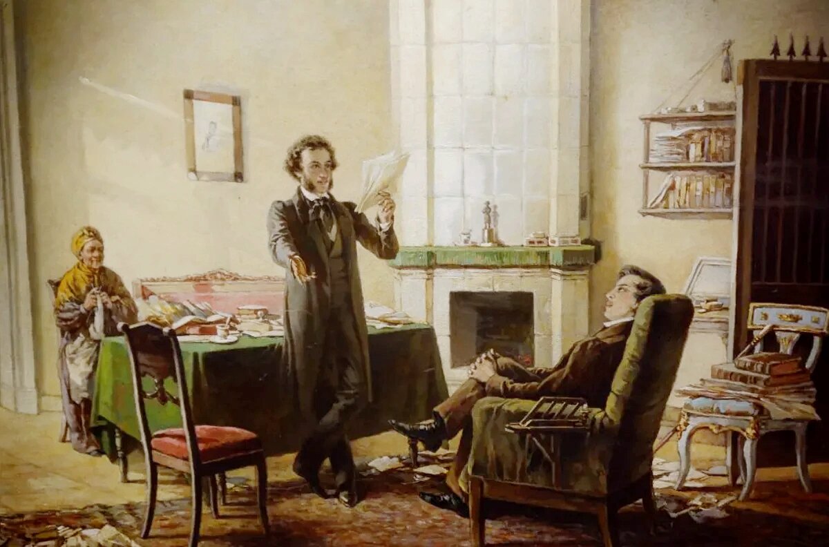 Даль читает стихи. Н. ге «Пушкин и Пущин в селе Михайловском» (1875). Н Н ге Пущин в гостях у Пушкина в Михайловском. Пушкин и Пущин в Михайловском. Пушкин и Пущин встреча в Михайловском.