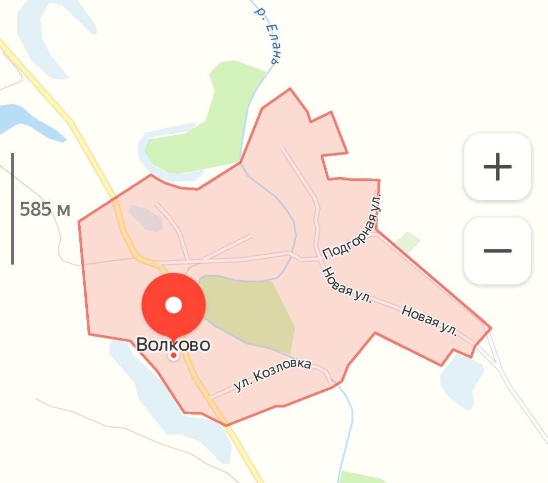Волково на карте. Настоящее время. 