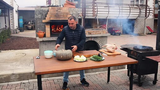 МЯСО 🥩 ТЫКВЕ. ИНДЕЙКА ЗАПЕЧЁННАЯ в ТЫКВЕ.