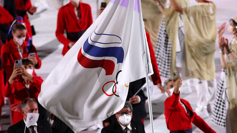    Флаг сборной России на Олимпийских играх. Getty Images