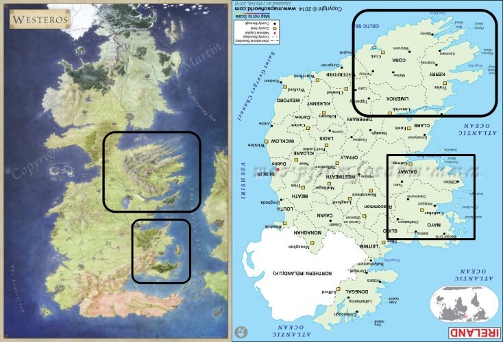 Долина Аррен и Штормовые земли крупным планом.