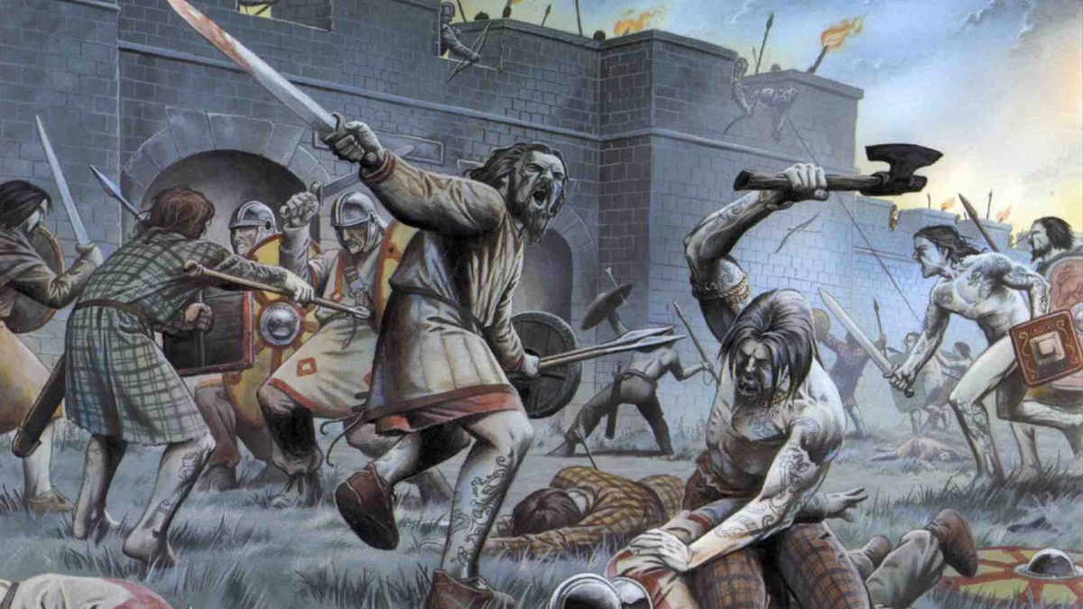 Атака пиктов на Вал Адриана (арт www.topwar.ru). Похожи на Одичалых, не правда ли? :)