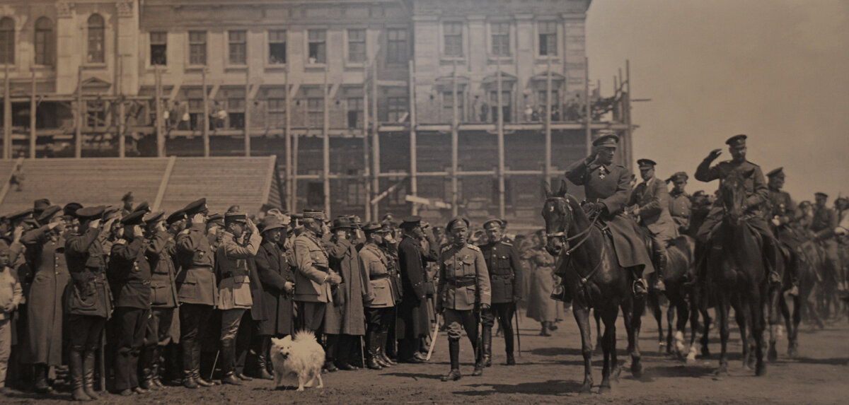 Смотр русской армии. Омск 1919 год.