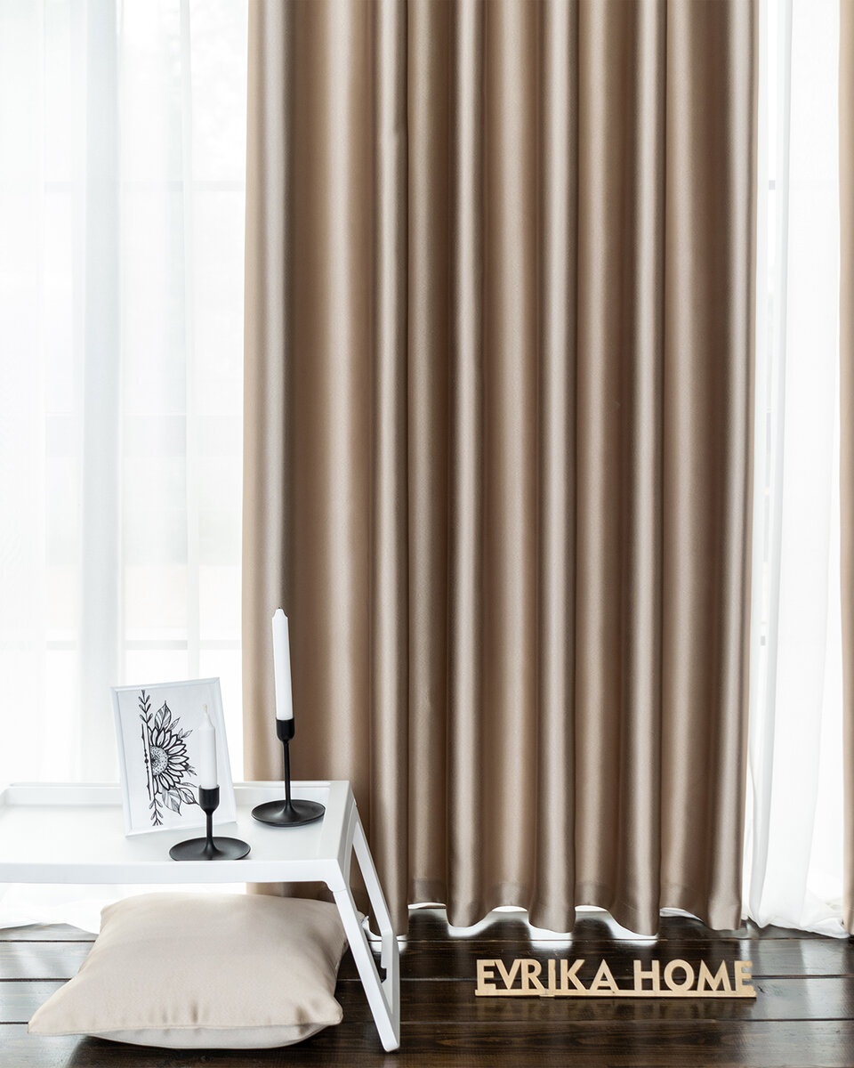 Шторы "Аврора" Миндаль Evrika Home