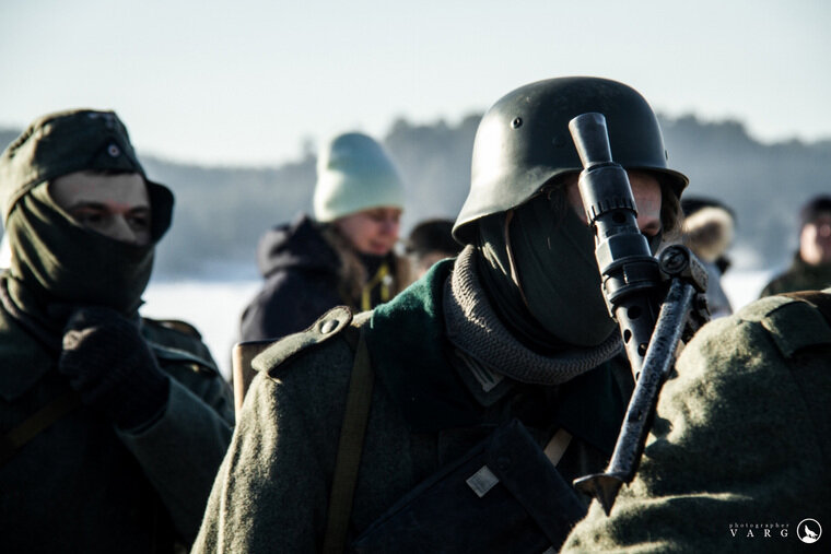    Реконструкция боев на Карельском фронте. Гора Бессонова, Сысерть страница «Вконтакте» «ФОТО VARG»