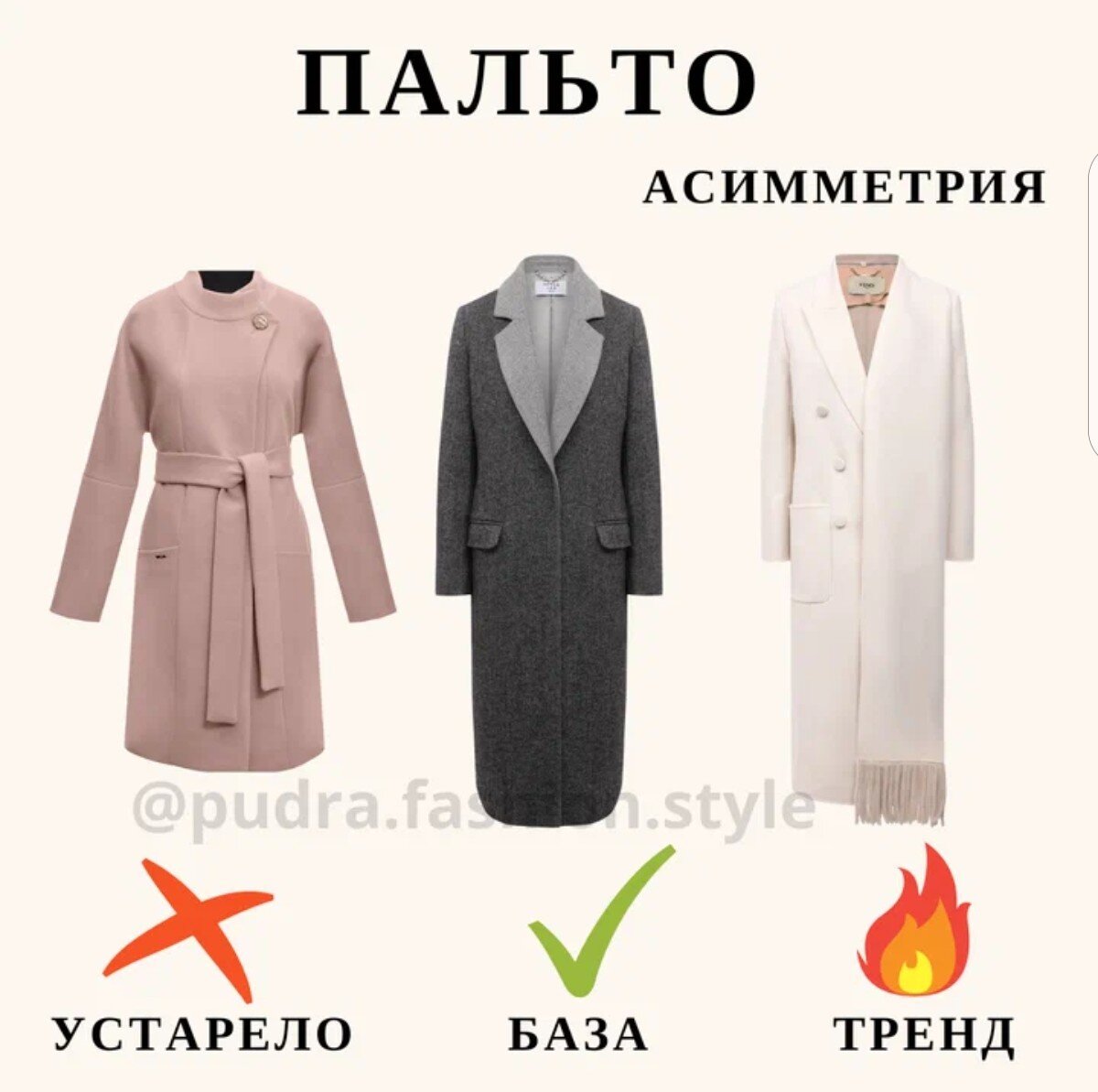 Уж тем более не стоит добавлять к приталенному пальто пояс - это гардеробная тавтология
