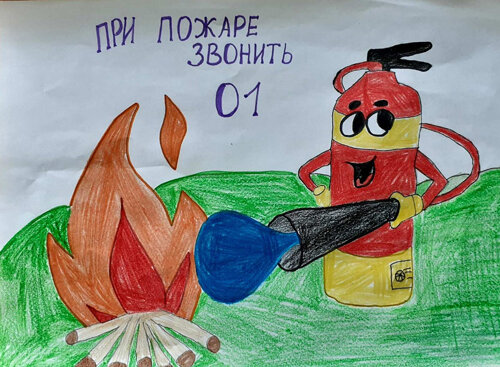 Рисунки про пожарных