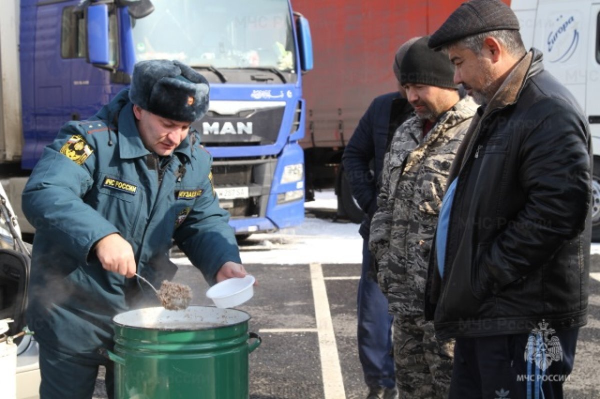    Пункты обогрева и горячего питания развернули в Северной Осетии для шофёров