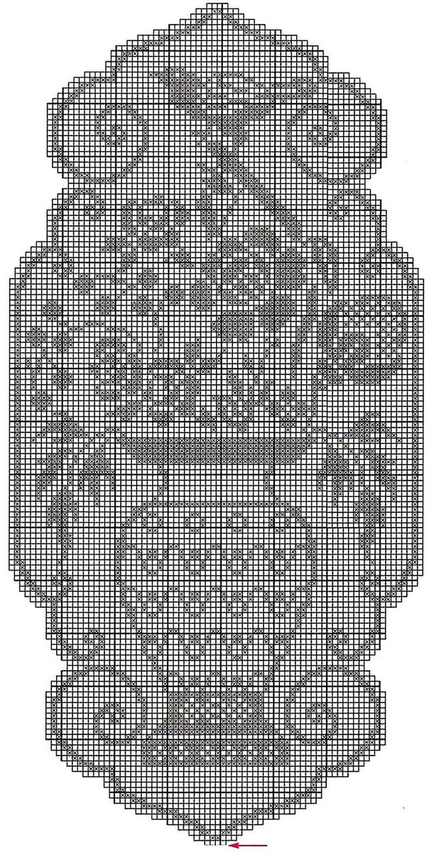 Филейная сетка: вяжем скатерти и салфетки с цветами. Подборка схем ...