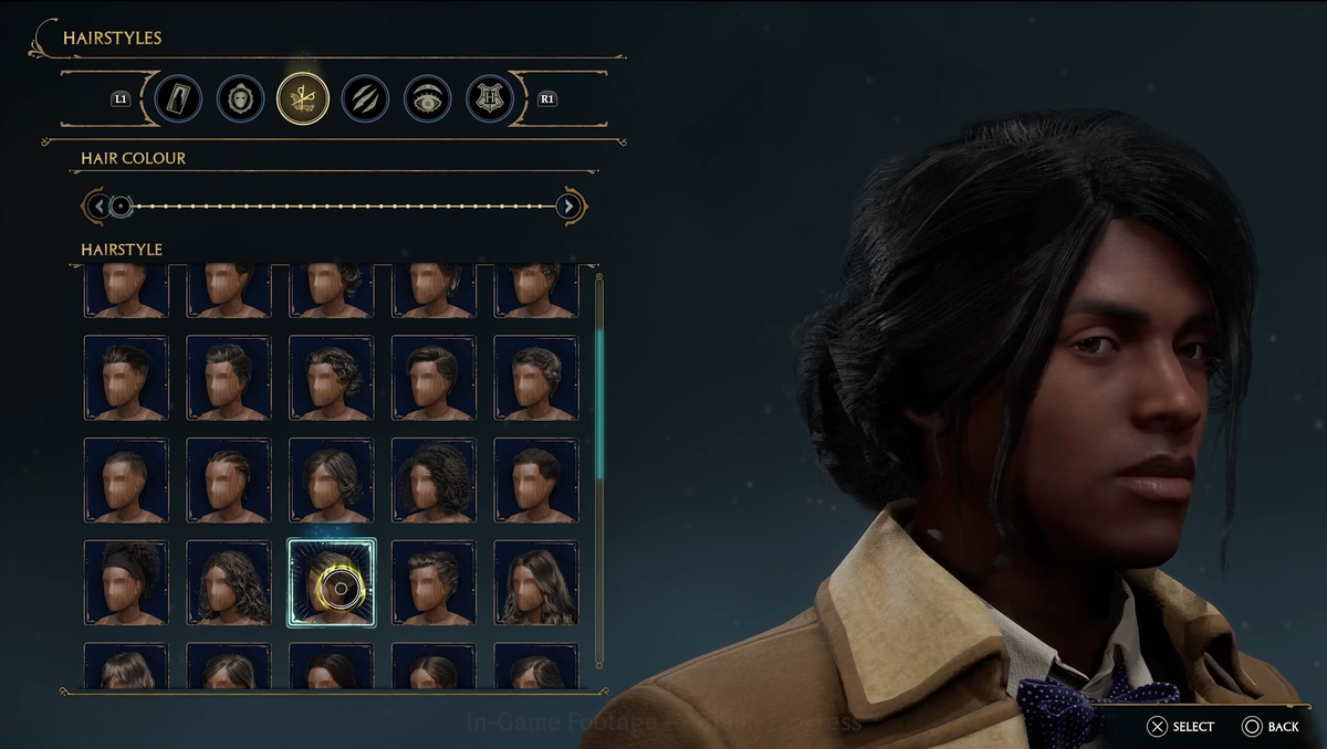 Настройка лица не очень-то гибкая. Выбираешь из готовых шаблонов