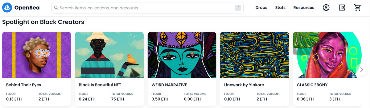 OPENSEA крпнейшая биржа NFT исискуства 