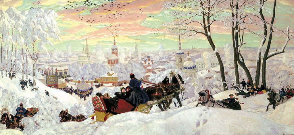 Б. Кустодиев. «Масленица». 1916 г.