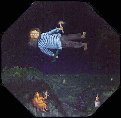 Картина Бориса Борисовича Гребенщикова "Один летает". Изображение из открытых источников