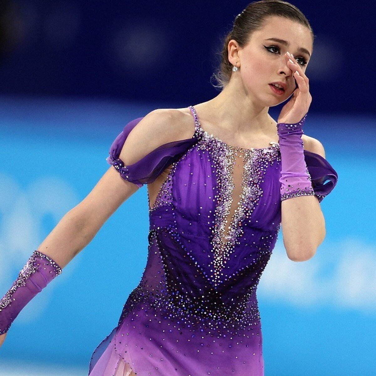 Камила на Зимних Олимпийских играх 2022 в Пекине.