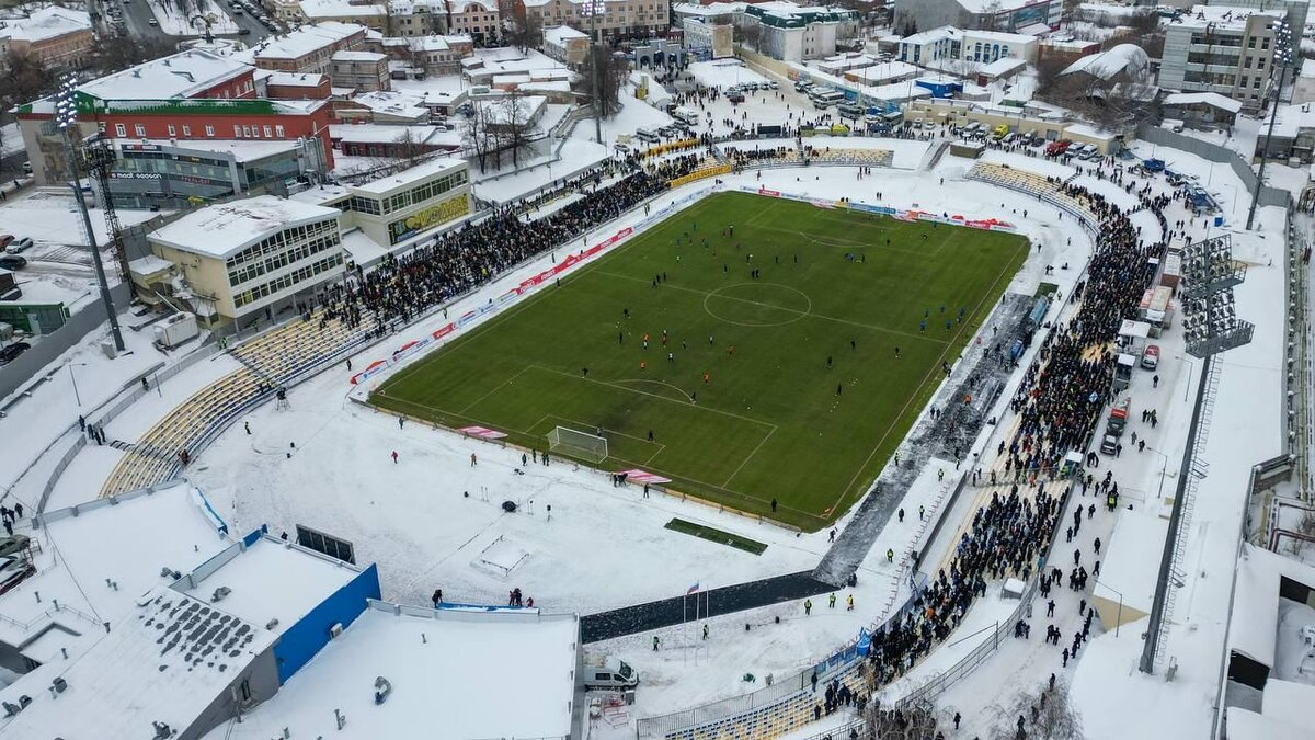 Стадион "Труд" имени Льва Яшина в Ульяновске перед матчем местной "Волги" с "Зенитом". Фото t.me/russiancup_official