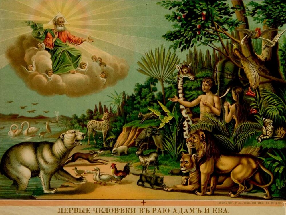 Адам и Ева - первые люди в Эдемском саду. Источник: http://hram-troicy.prihod.ru/bogoslovie/view/id/bogoslovie/view/id/1202537