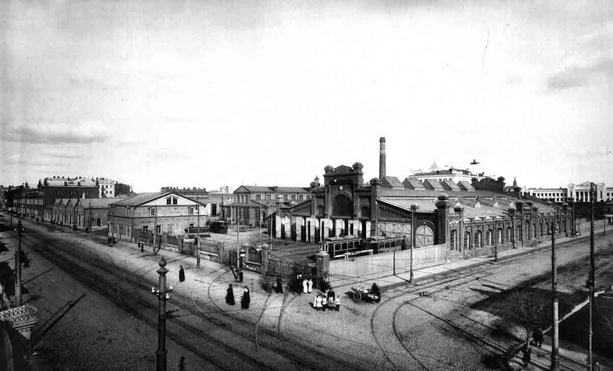 Миусский трамвайный парк. 1913 год