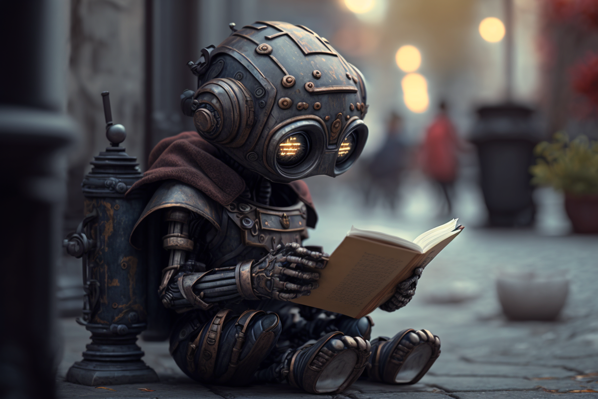 Photography of a cute sad robot with a phrasebook, lost and confused in a russian city, looking around, asking humans for directions, 8k, 16k, intricate details, cinematic lighting --ar 3:2 by Midjourney