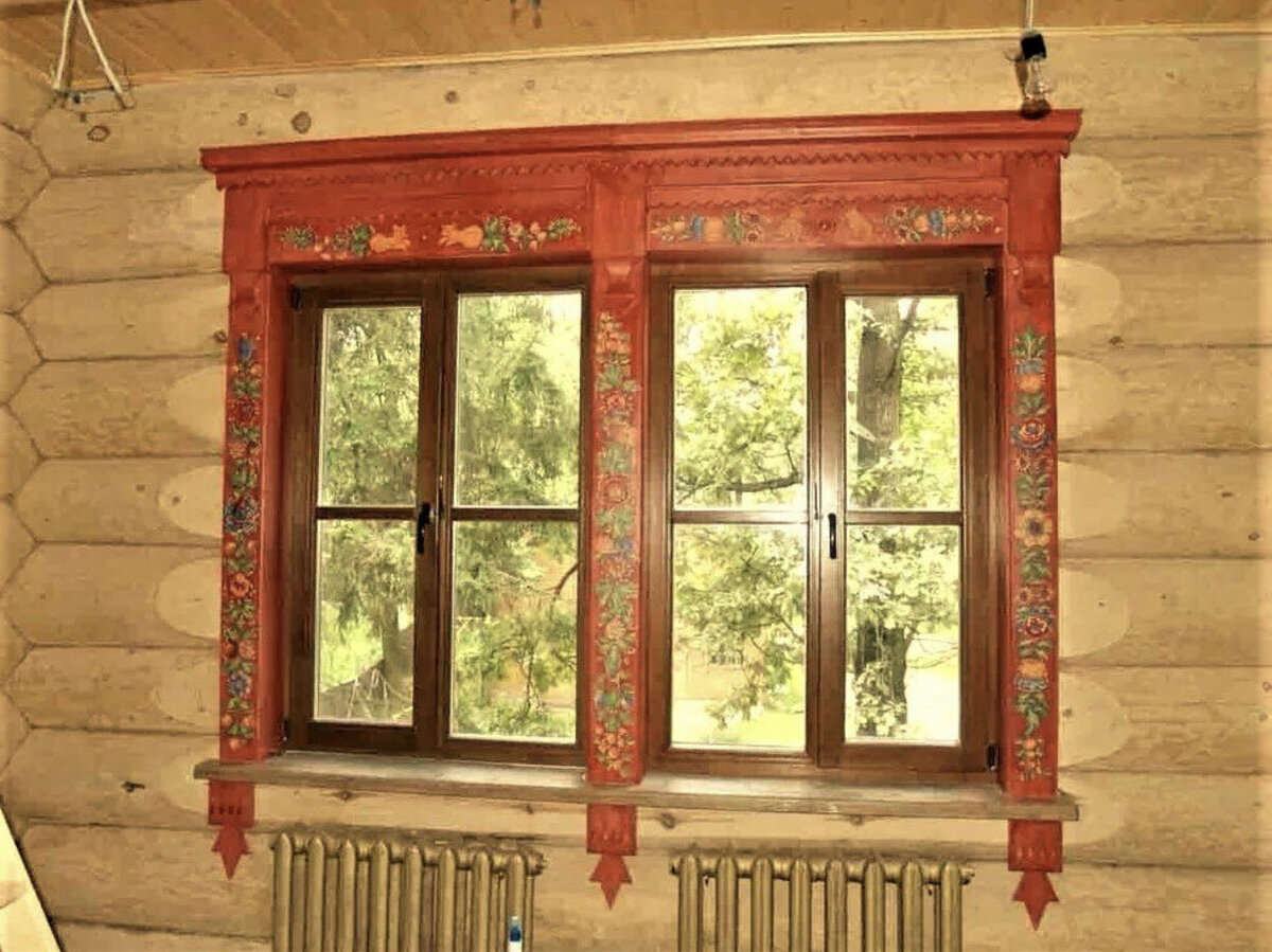деревянные наличники в интерьере